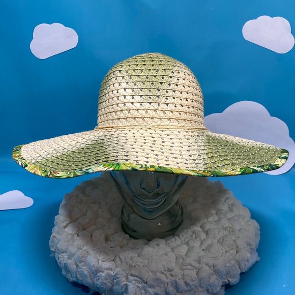 Plasma Beamz Upcycled Tie-Dyed Straw Sun Hat main image 9